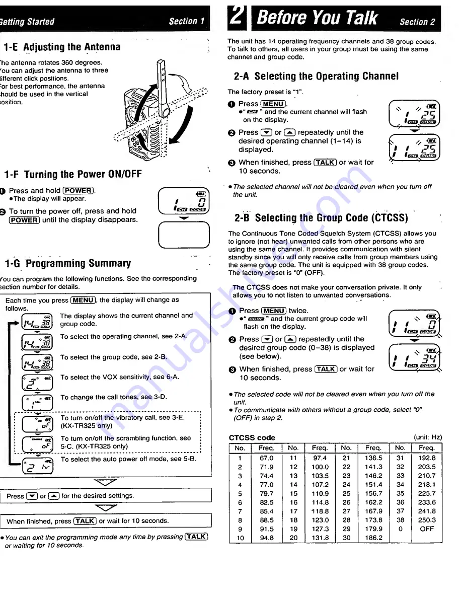 Panasonic PalmLink KX-TR320B Operating Instructions Manual Download Page 3