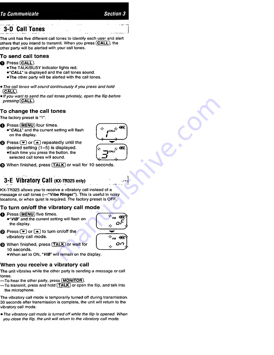 Panasonic PalmLink KX-TR320B Operating Instructions Manual Download Page 5