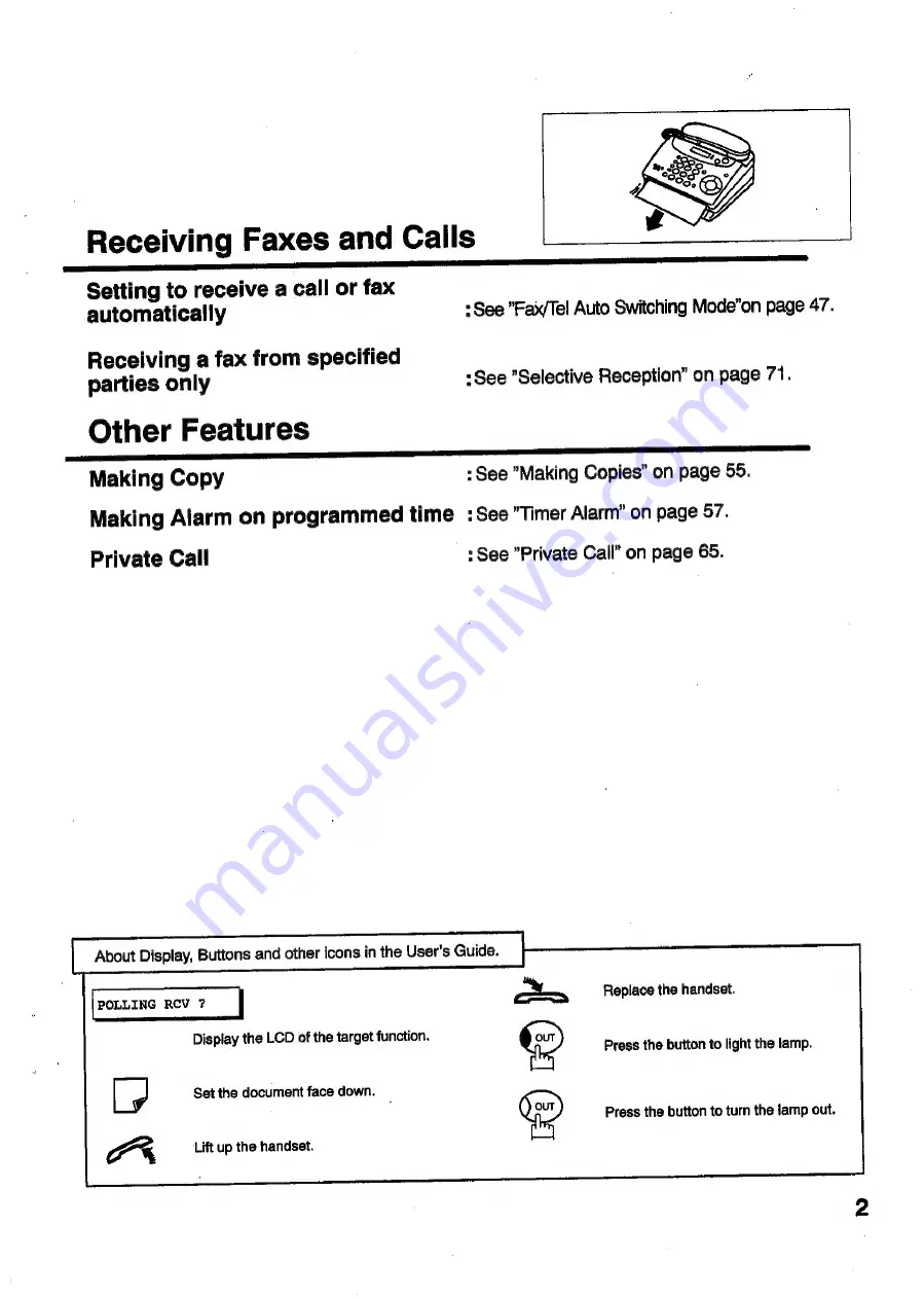 Panasonic Panafax UF-S2 User Manual Download Page 3