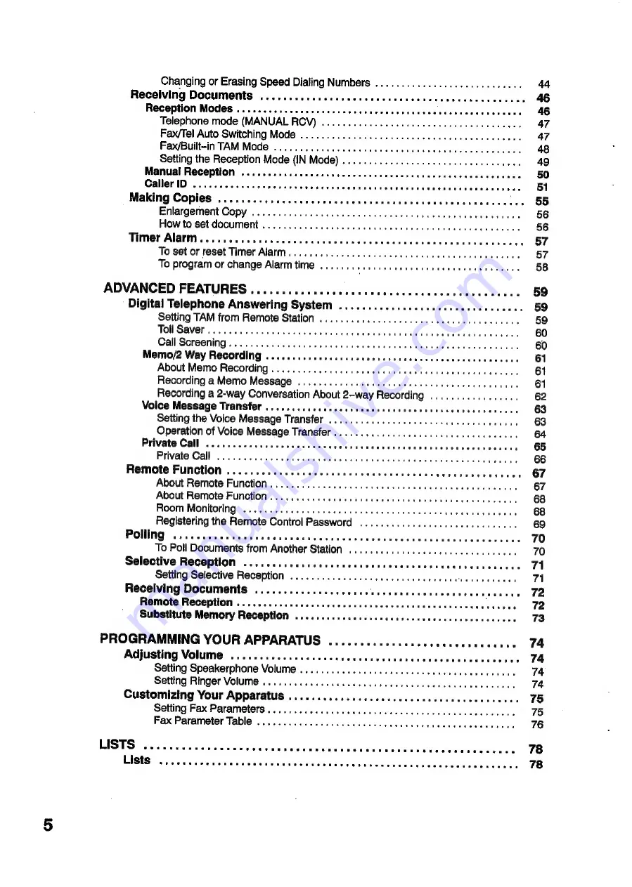 Panasonic Panafax UF-S2 User Manual Download Page 6