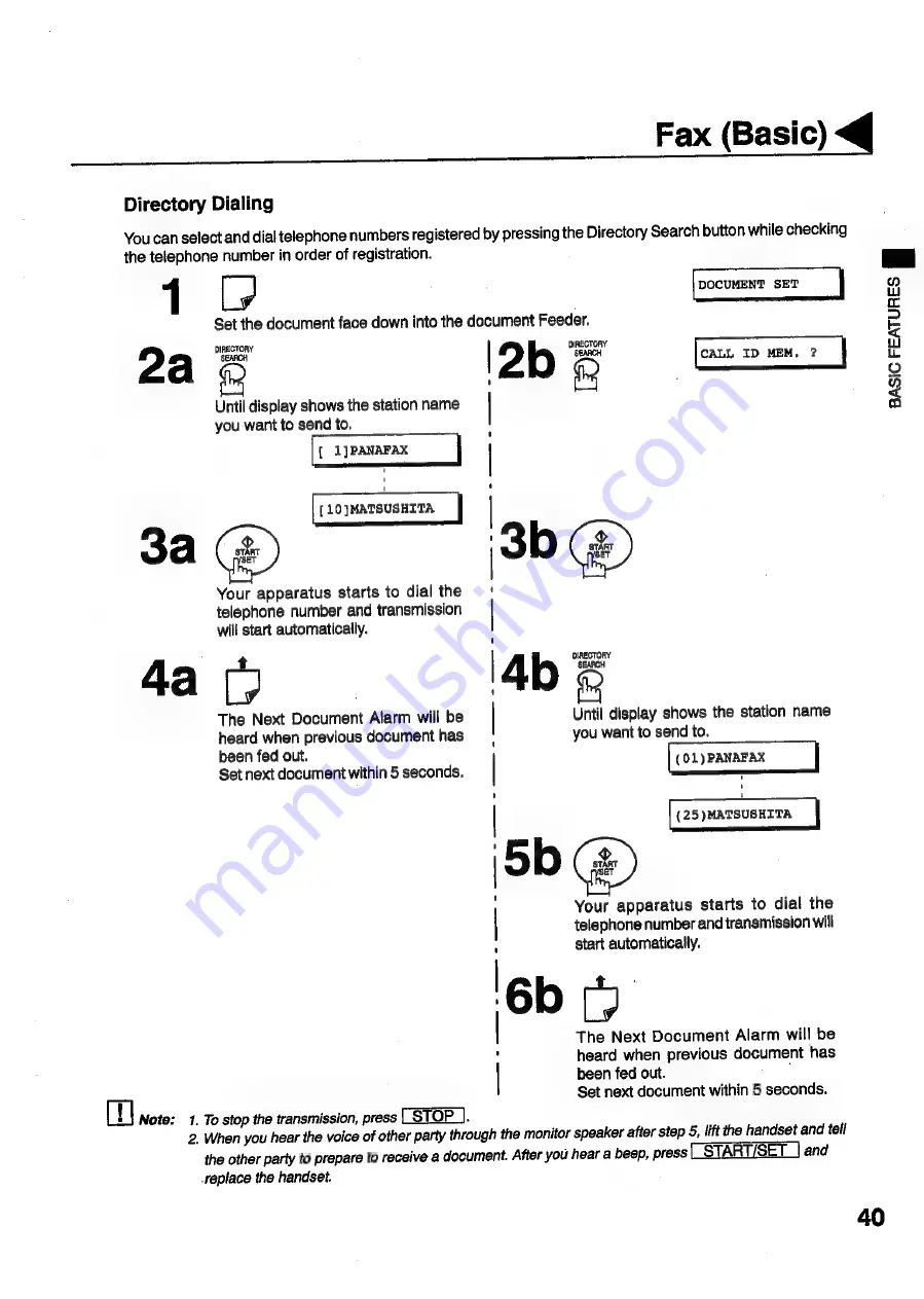 Panasonic Panafax UF-S2 User Manual Download Page 41