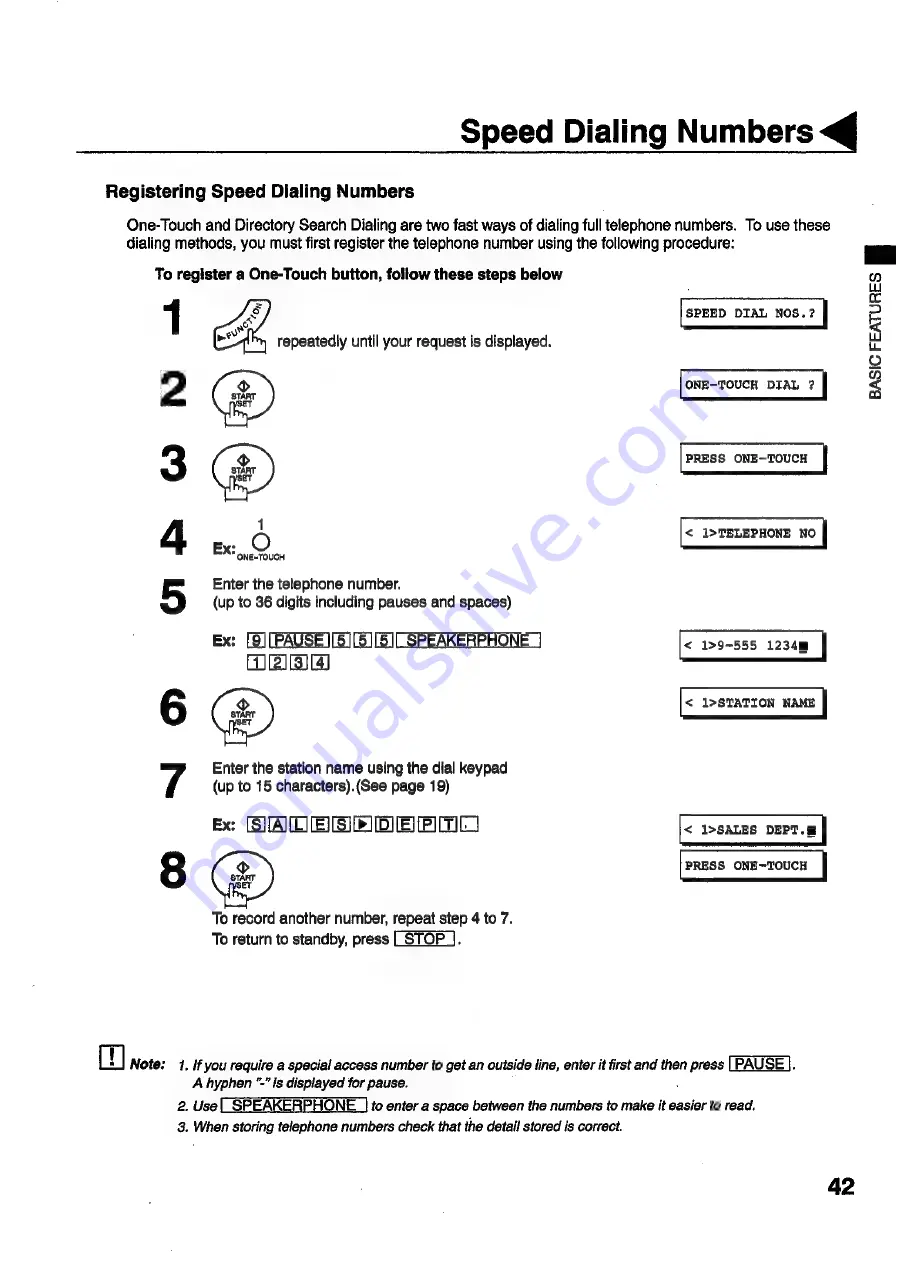 Panasonic Panafax UF-S2 User Manual Download Page 43