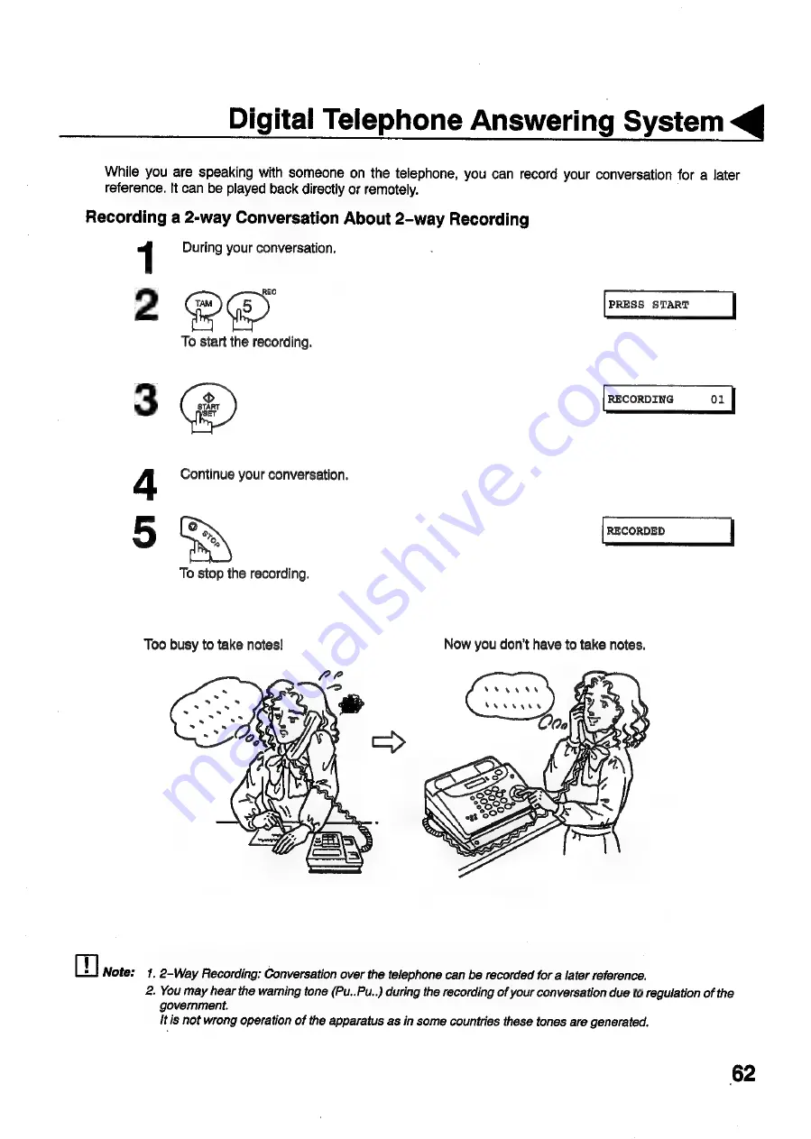 Panasonic Panafax UF-S2 User Manual Download Page 63