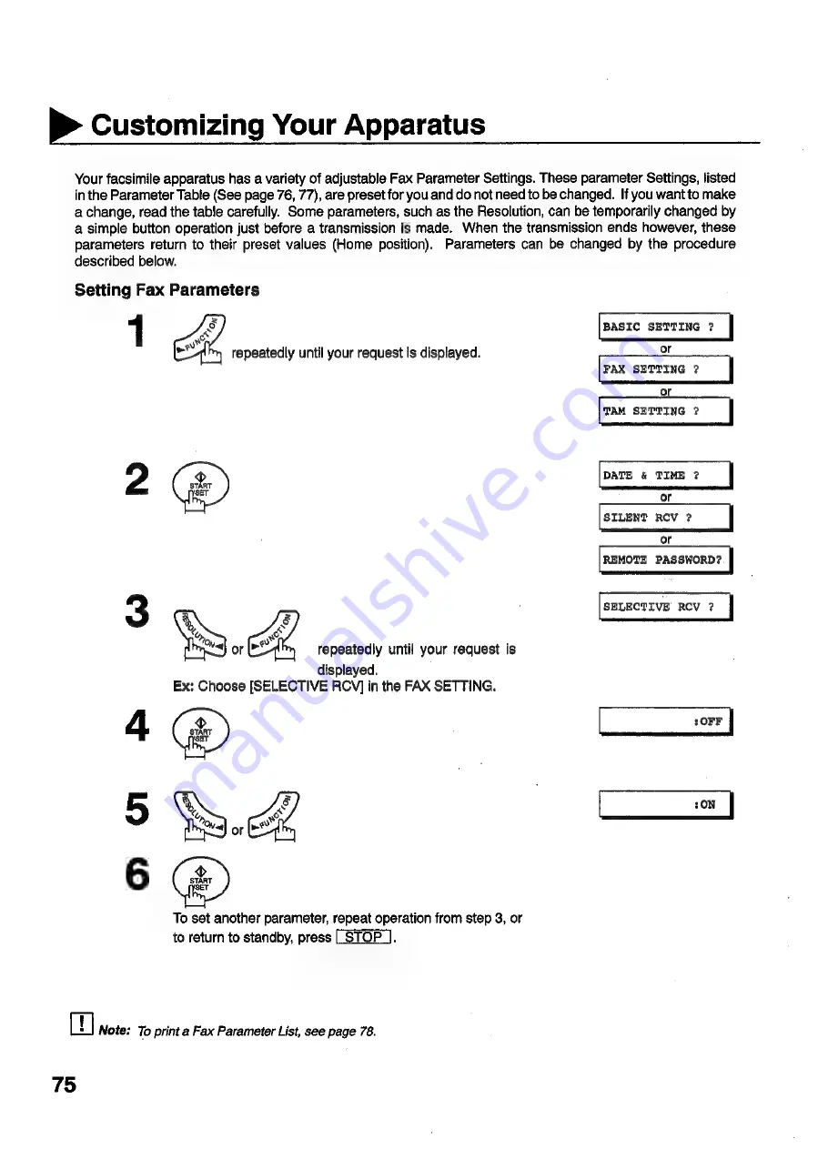 Panasonic Panafax UF-S2 User Manual Download Page 76