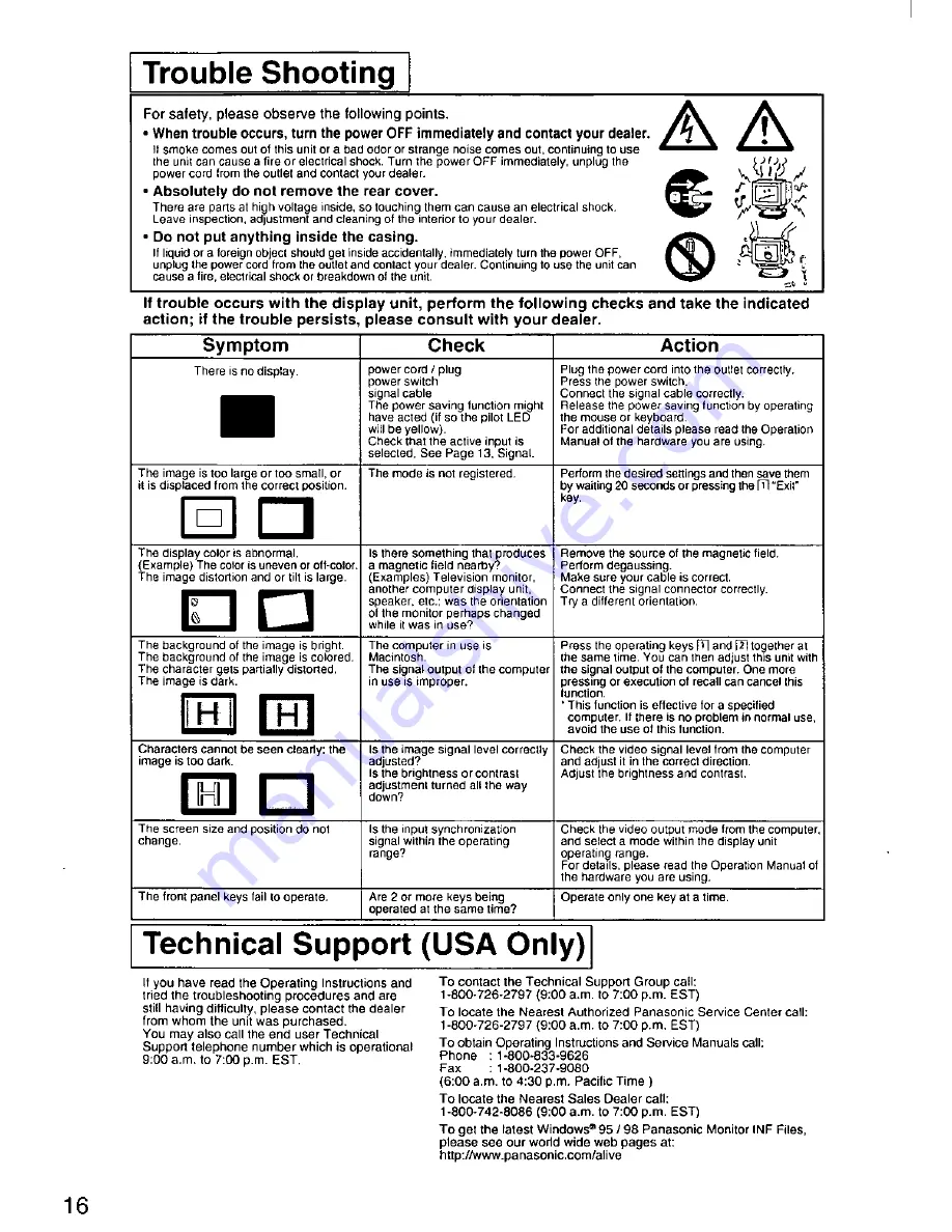 Panasonic PANASYNC TX-D9S45MB Скачать руководство пользователя страница 17