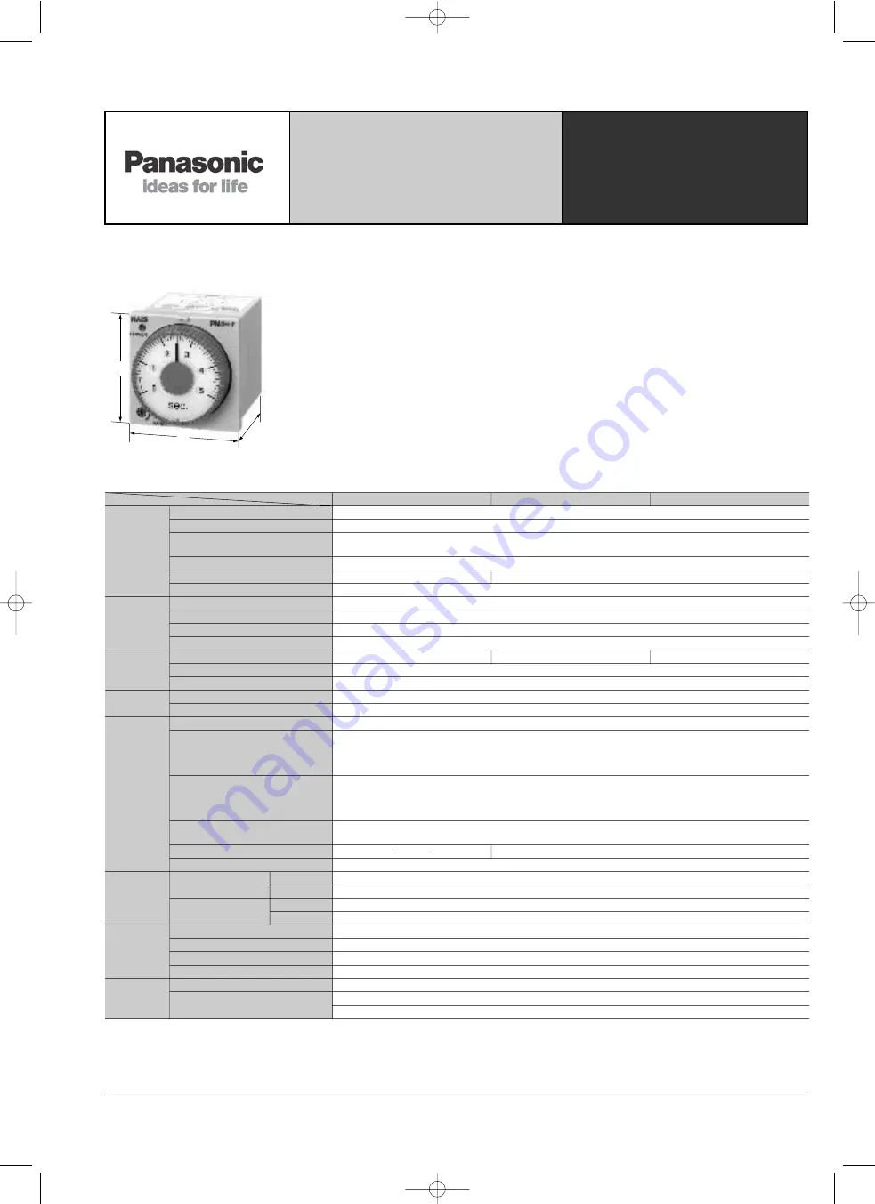 Panasonic PM4H-F Quick Manual Download Page 8