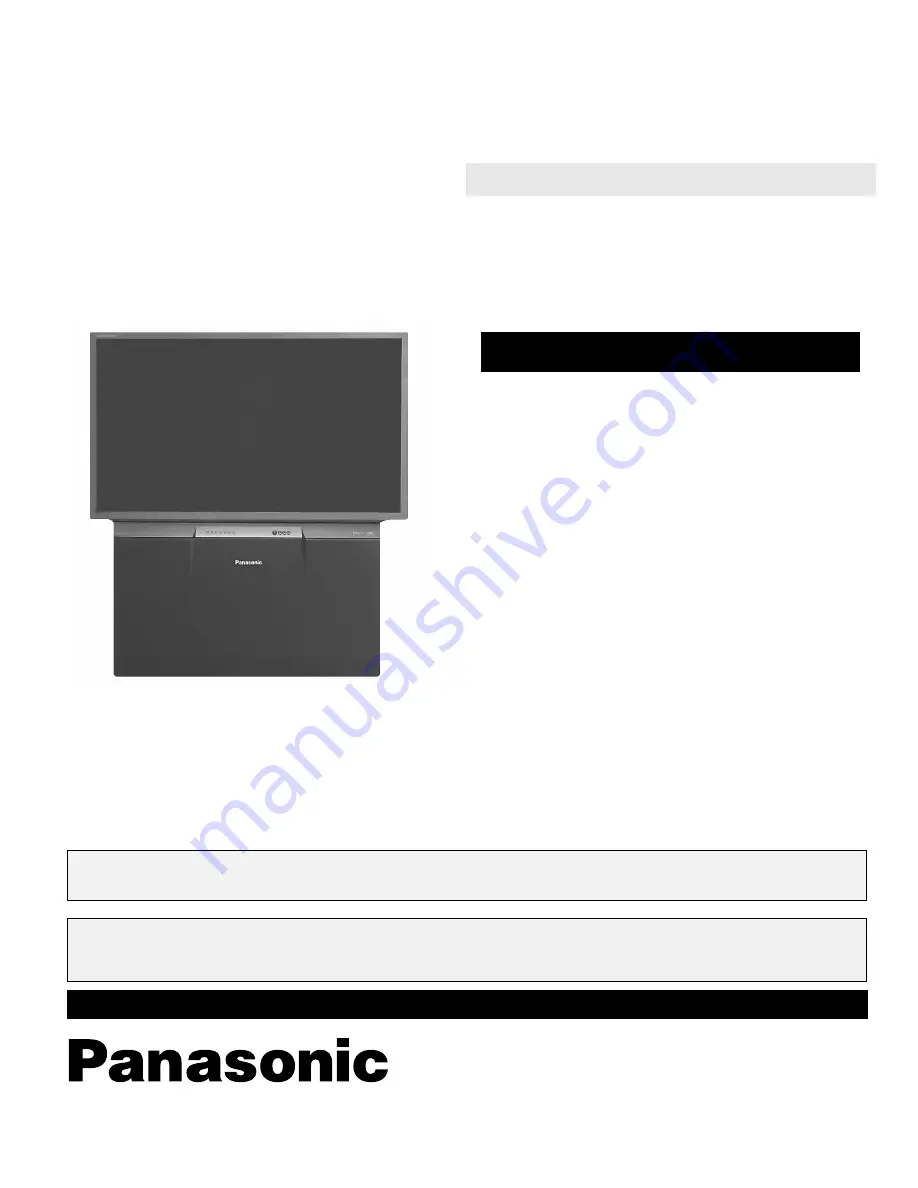 Panasonic PT-51HX42CF Service Manual Download Page 41