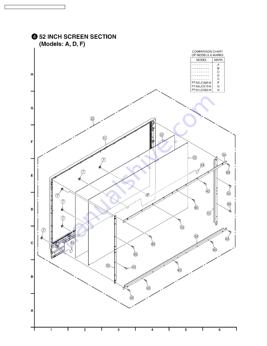 Panasonic PT-52LCX66-K Service Manual Download Page 184