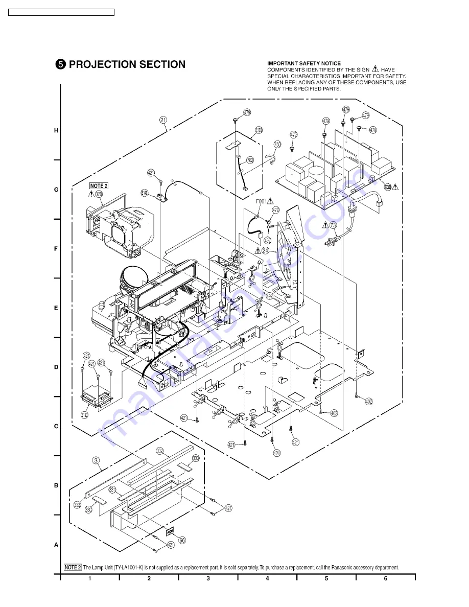 Panasonic PT-52LCX66-K Service Manual Download Page 186