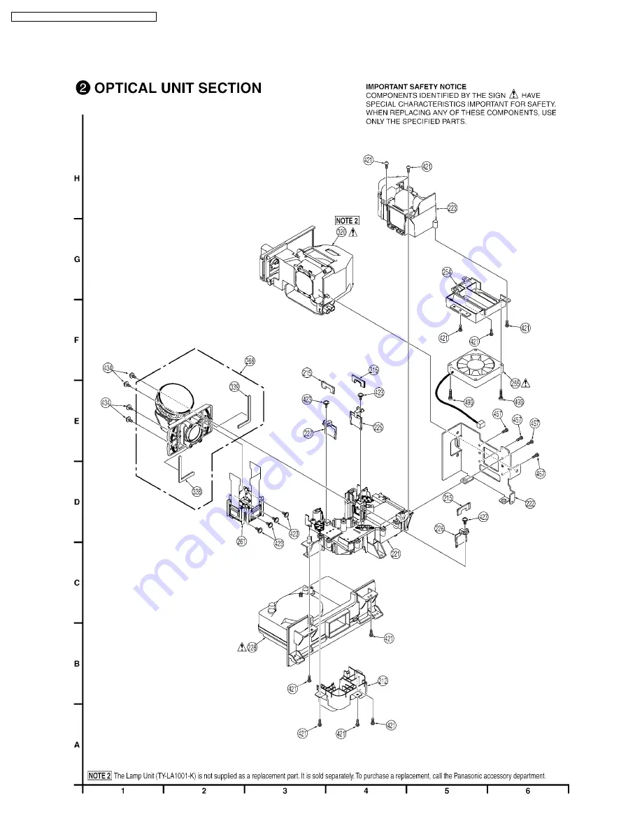 Panasonic PT-52LCX66-K Service Manual Download Page 208