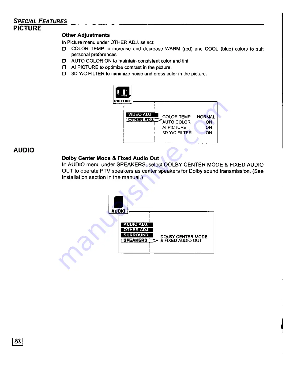 Panasonic PT-56SX30 Operating Manual Download Page 22