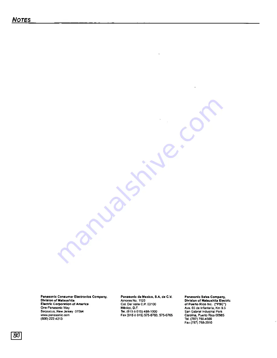 Panasonic PT-56SX30 Operating Manual Download Page 26