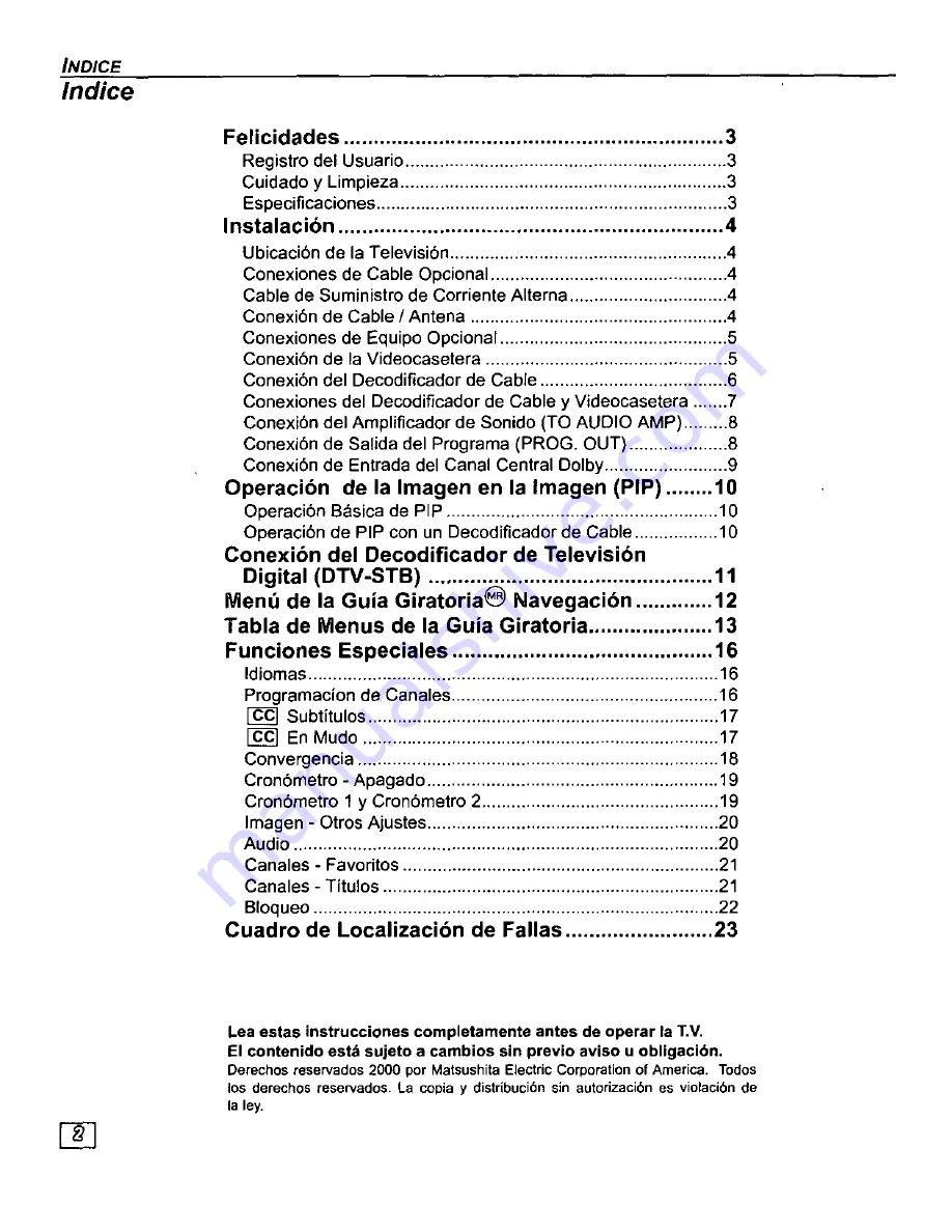 Panasonic PT-56SX30 Operating Manual Download Page 30