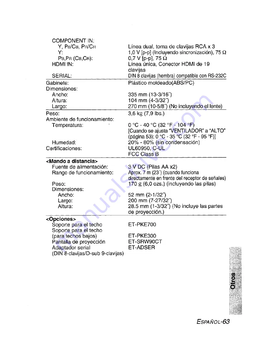 Panasonic PT-AE900UEC Operating Operating Manual Download Page 203