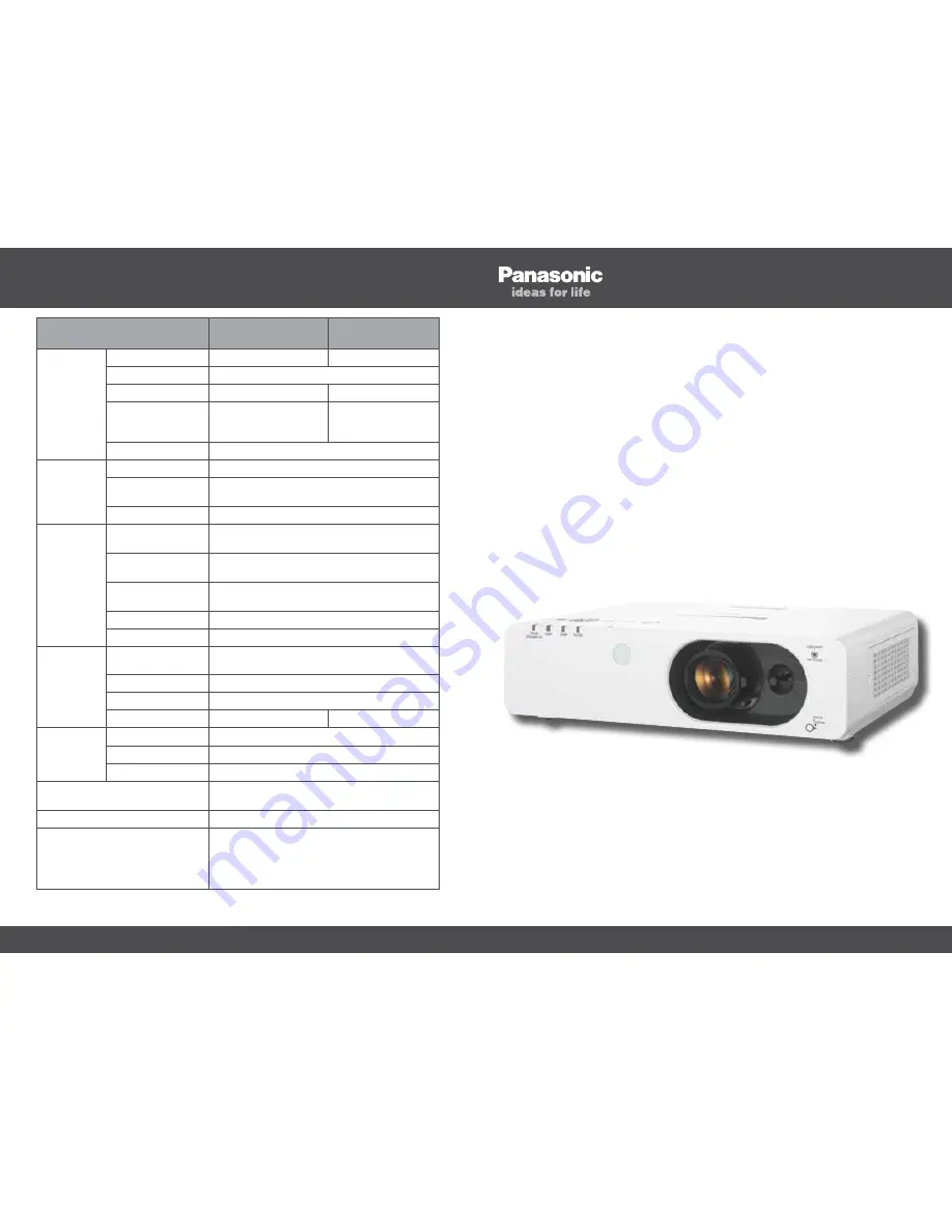 Panasonic PT-FX400U Brochure Download Page 1