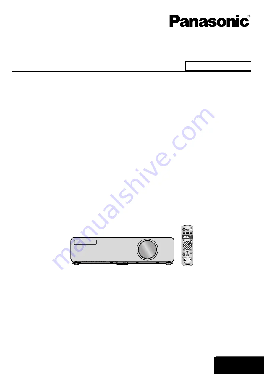 Panasonic PT-LB80NTEA Operating Instructions Manual Download Page 1