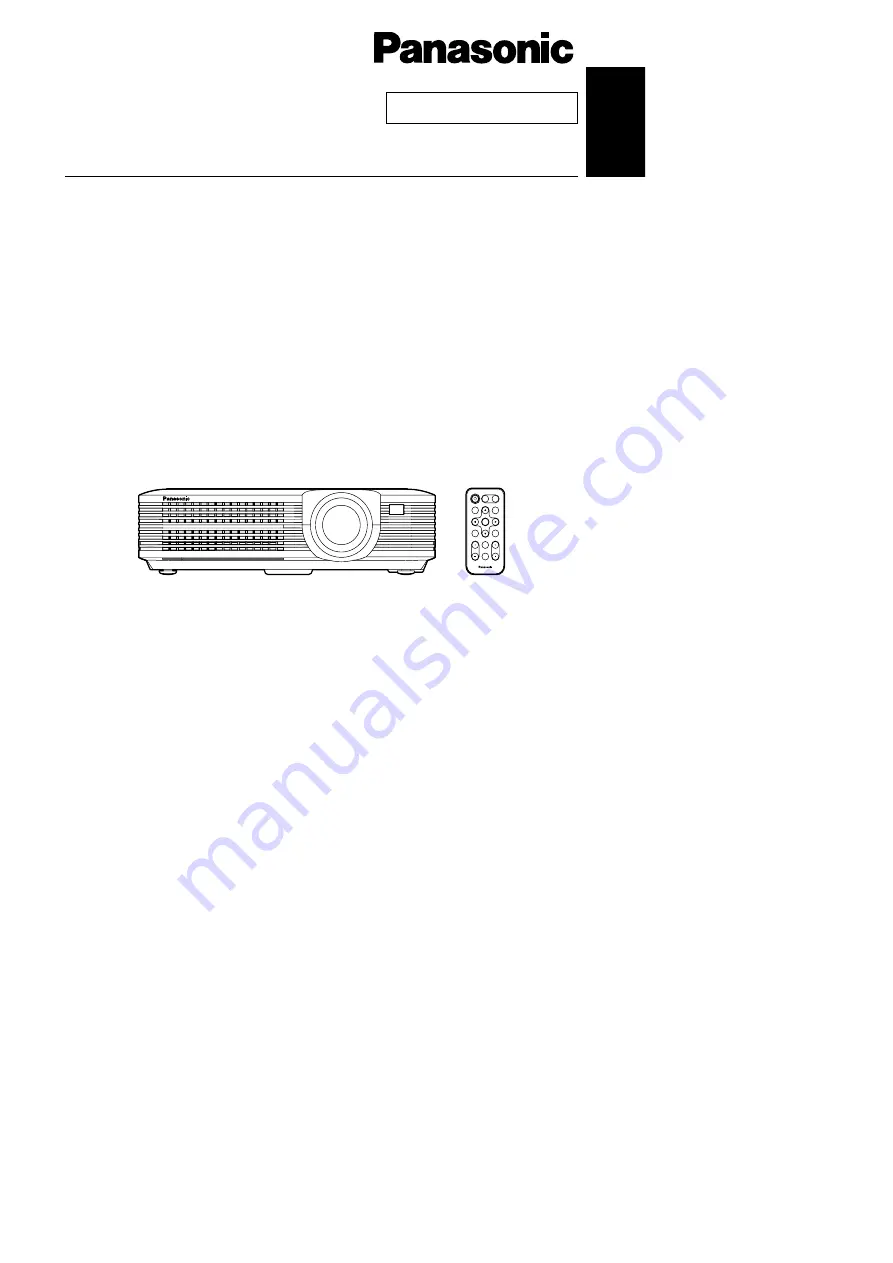 Panasonic PT-LC75E Operating Instructions Manual Download Page 1