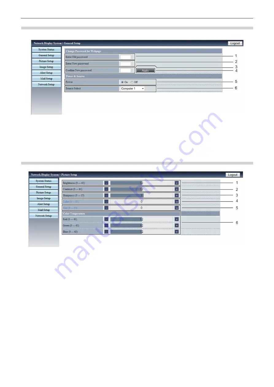 Panasonic PT-LW375 Operating Instructions Manual Download Page 92