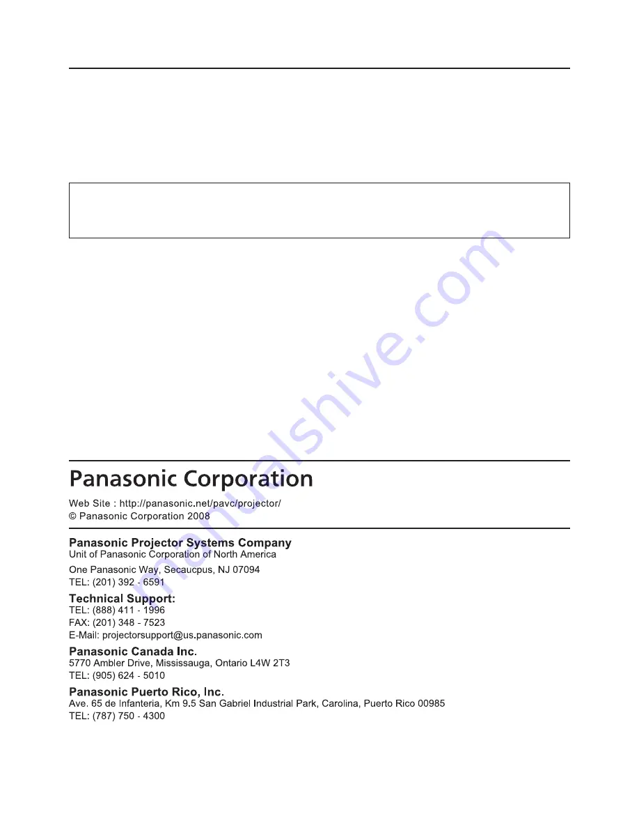 Panasonic PT-LW80NT Network Operation Manual Download Page 69