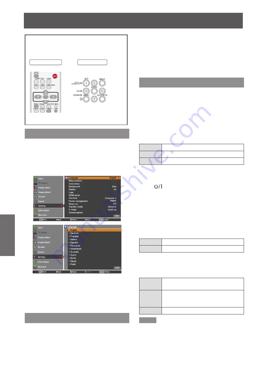 Panasonic PT-VW430EA Operating Instructions Manual Download Page 52