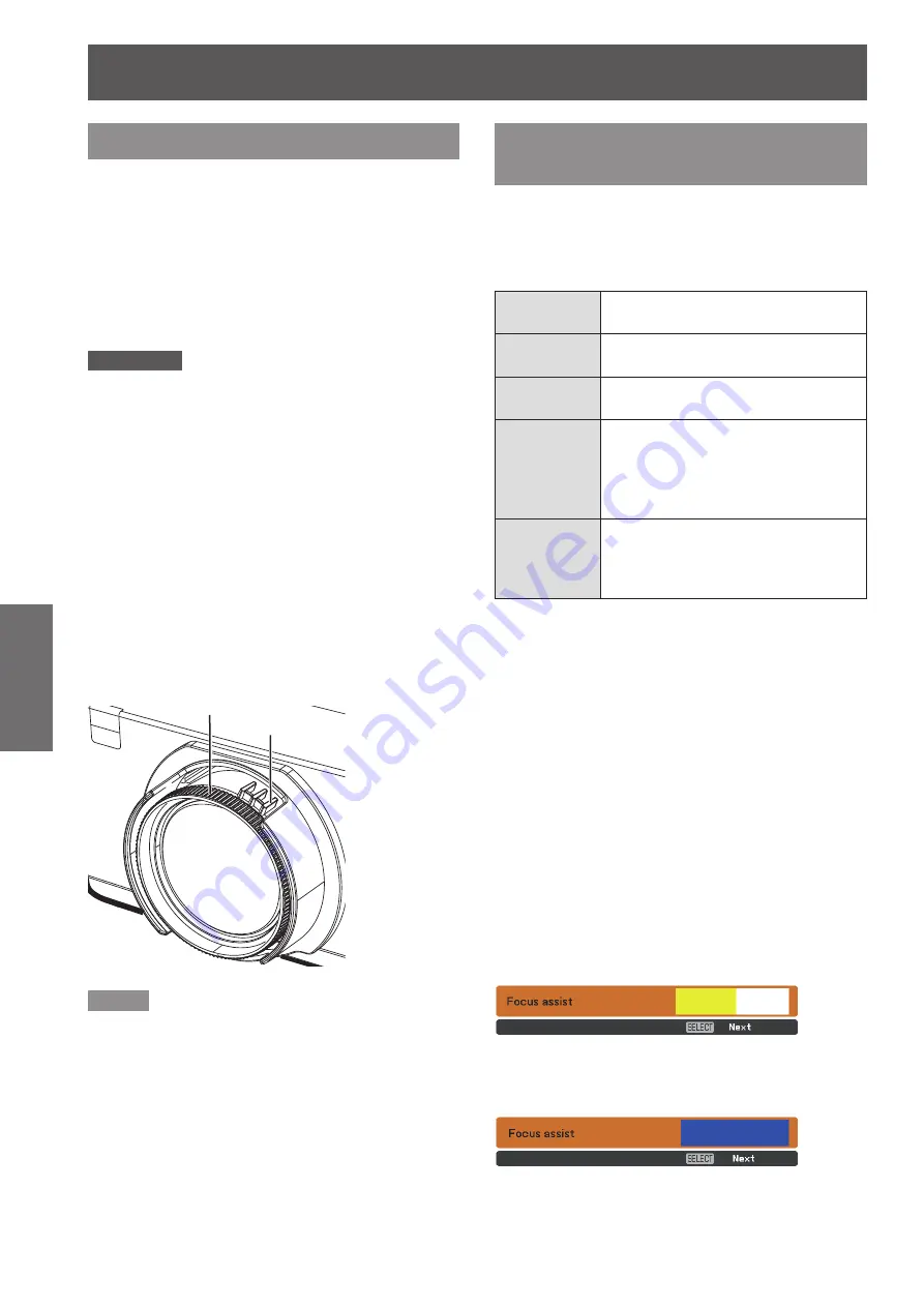 Panasonic PT-VX400NTU Operating Instructions Manual Download Page 34