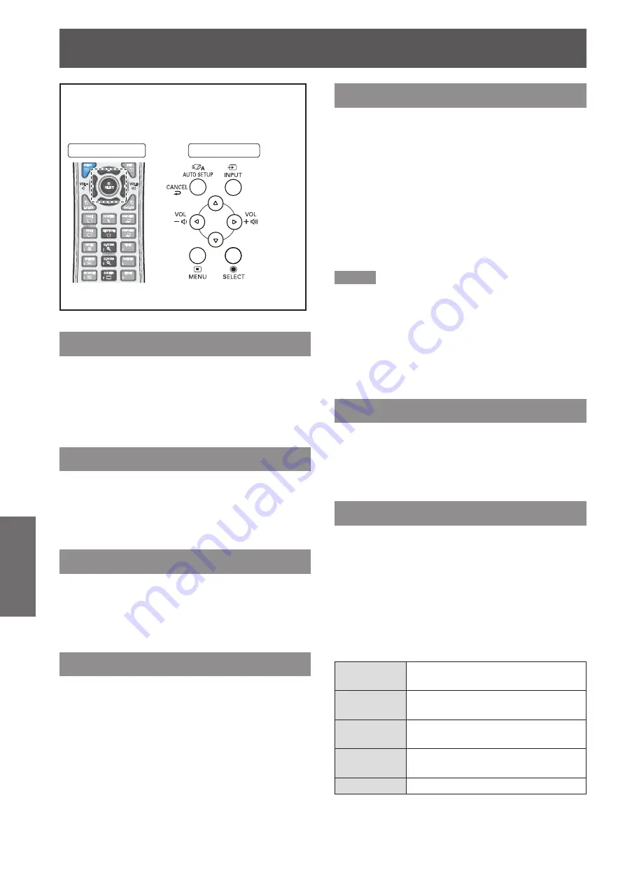 Panasonic PT-VX400NTU Operating Instructions Manual Download Page 52