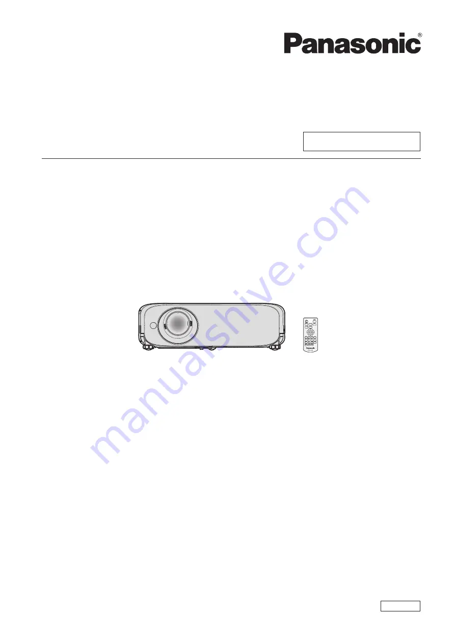 Panasonic PT-VX61K Operating Instructions (Functional Manual) Download Page 1