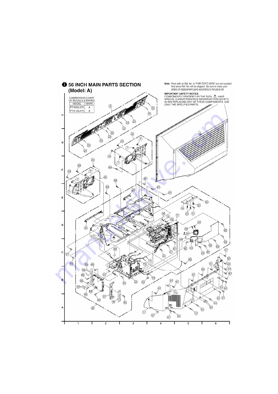 Panasonic PT56DLX75 - 56