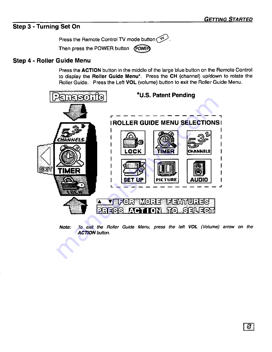 Panasonic PT56WXF90 - DIGITAL PTV MONITOR Operating Manual Download Page 7