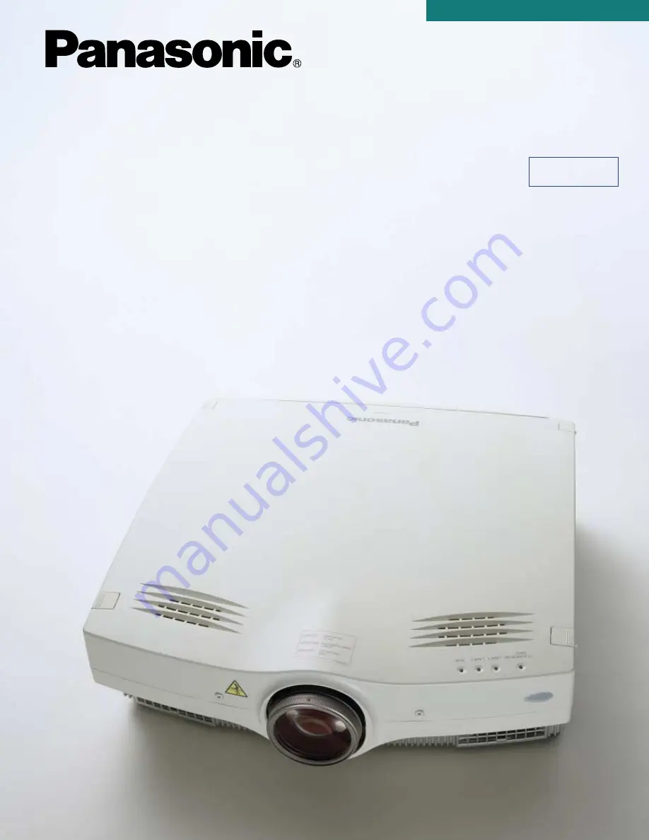 Panasonic PTL6600U - LCD PROJECTOR Specifications Download Page 1