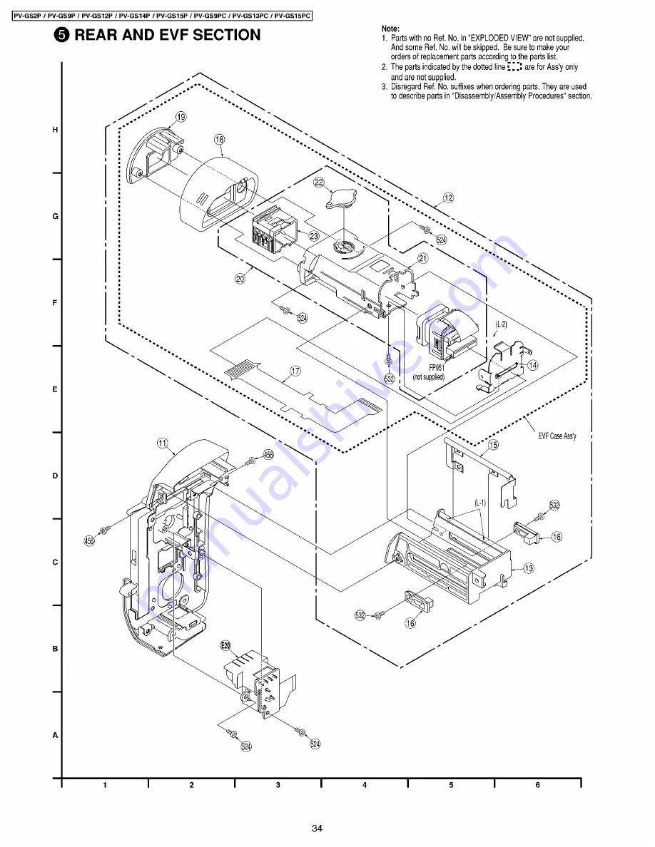 Panasonic PV-GS2P Service Manual Download Page 34