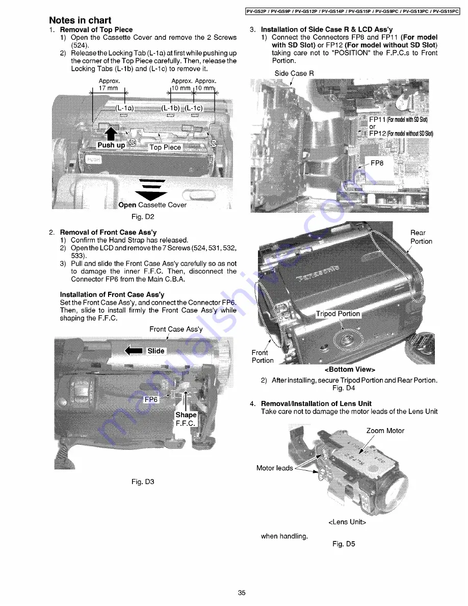 Panasonic PV-GS2P Service Manual Download Page 35