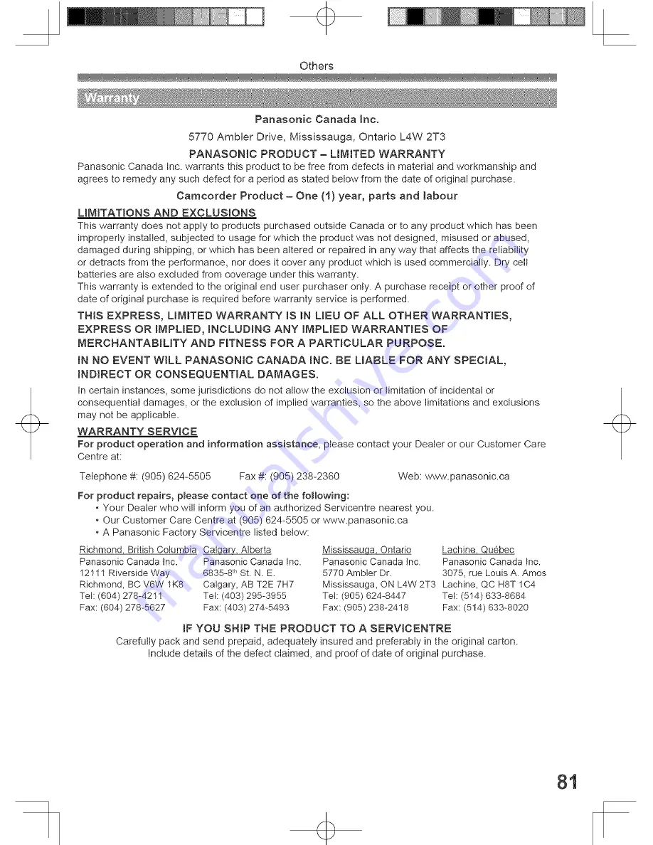 Panasonic PV-GS34 Operating Instructions Manual Download Page 81