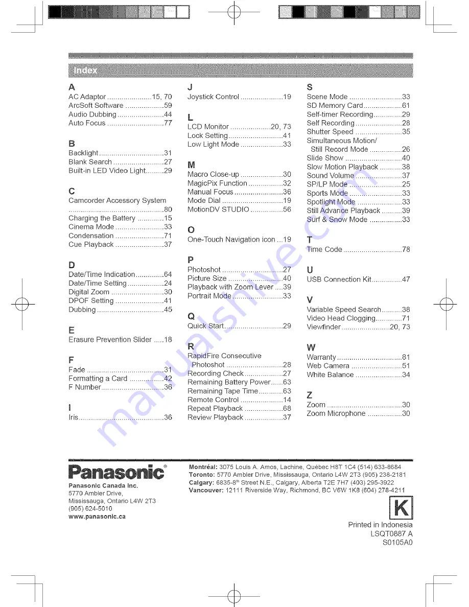 Panasonic PV-GS34 Operating Instructions Manual Download Page 82