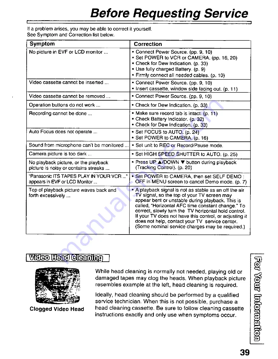 Panasonic PV-L651 Operating Manual Download Page 39