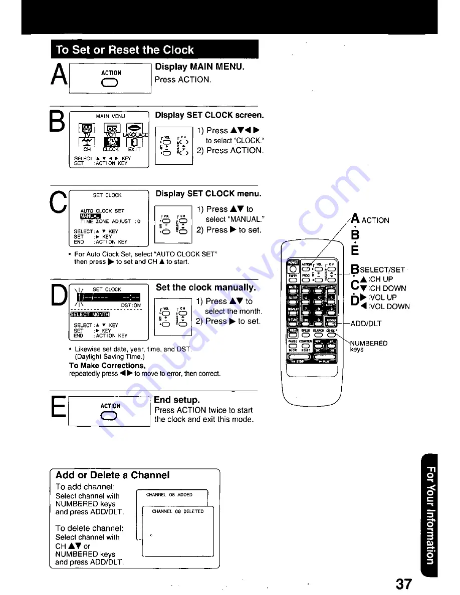 Panasonic QUASAR PV-C1330W Operating Manual Download Page 37