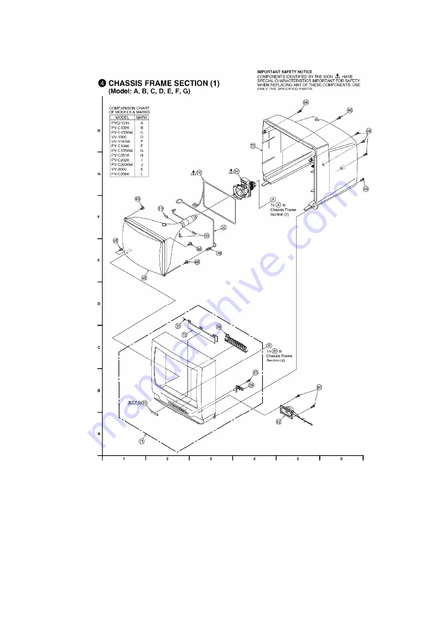 Panasonic Quasar PVQ-1310 Service Manual Download Page 89