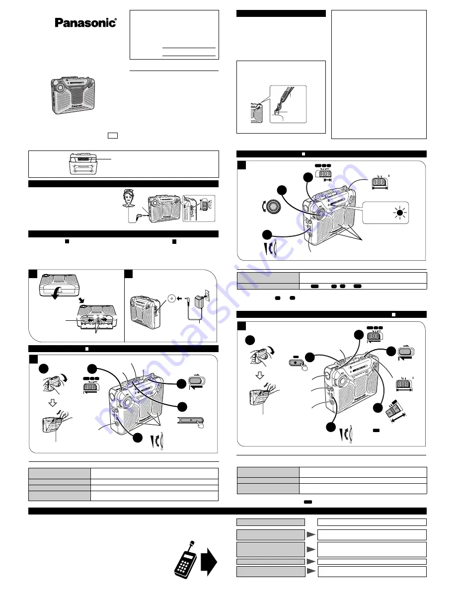 Panasonic RQ-A220 Operating Instructions Download Page 1