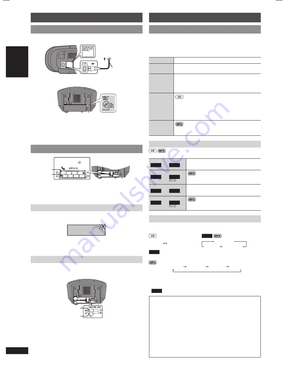 Panasonic RX-D55 Operating Instructions Manual Download Page 12