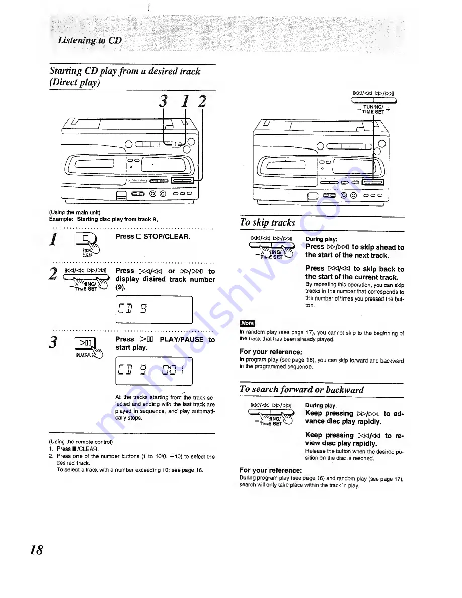 Panasonic RX-E300 Operating Instrucctions Download Page 18