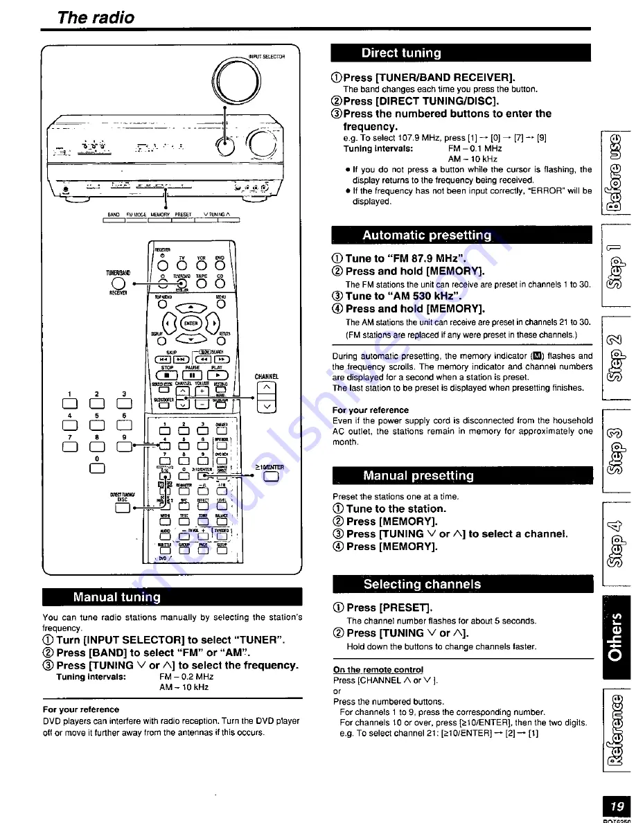 Panasonic SAHE200 - RECEIVER Manual Download Page 19