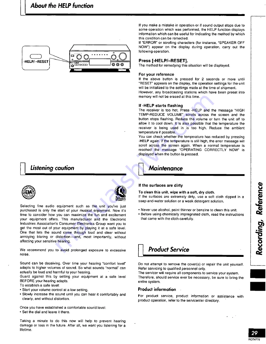 Panasonic SAHT270 - RECEIVER Operating Instructions Manual Download Page 29