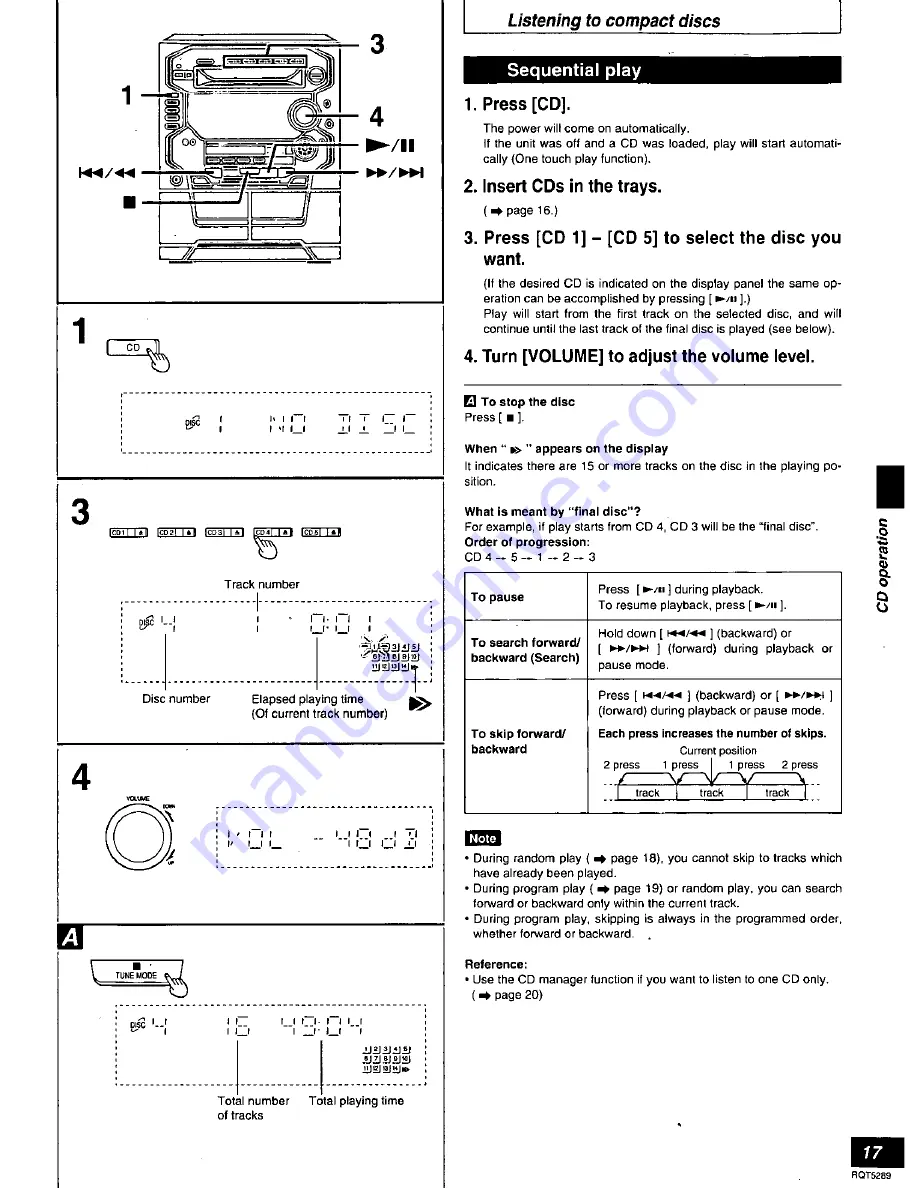 Panasonic SC-AK78 Operating Instructions Manual Download Page 17