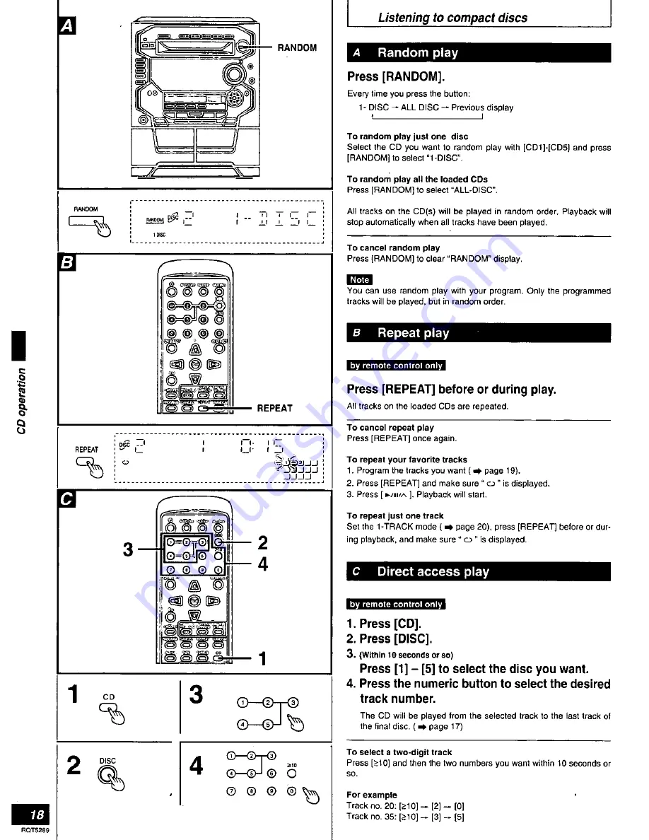 Panasonic SC-AK78 Operating Instructions Manual Download Page 18