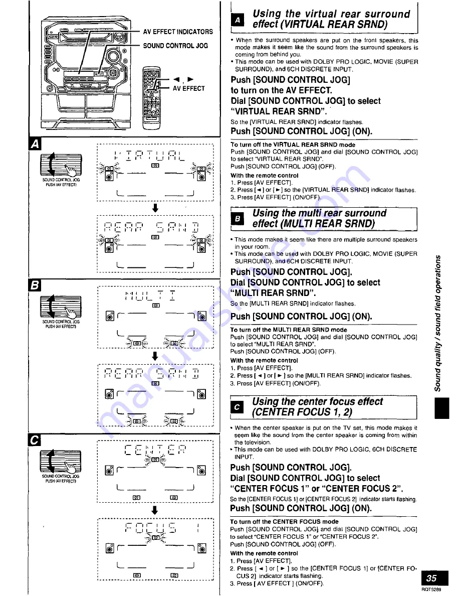 Panasonic SC-AK78 Operating Instructions Manual Download Page 35