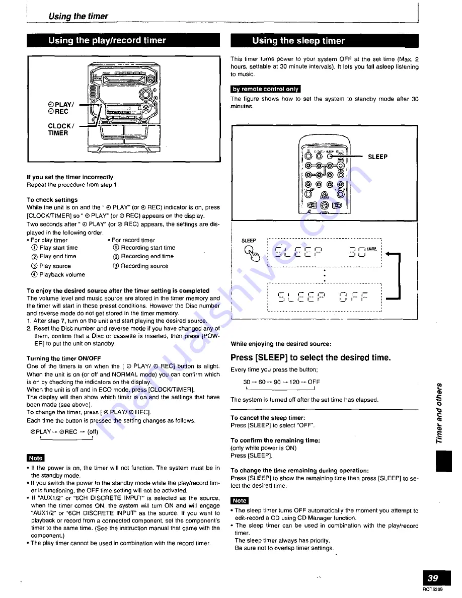 Panasonic SC-AK78 Operating Instructions Manual Download Page 39