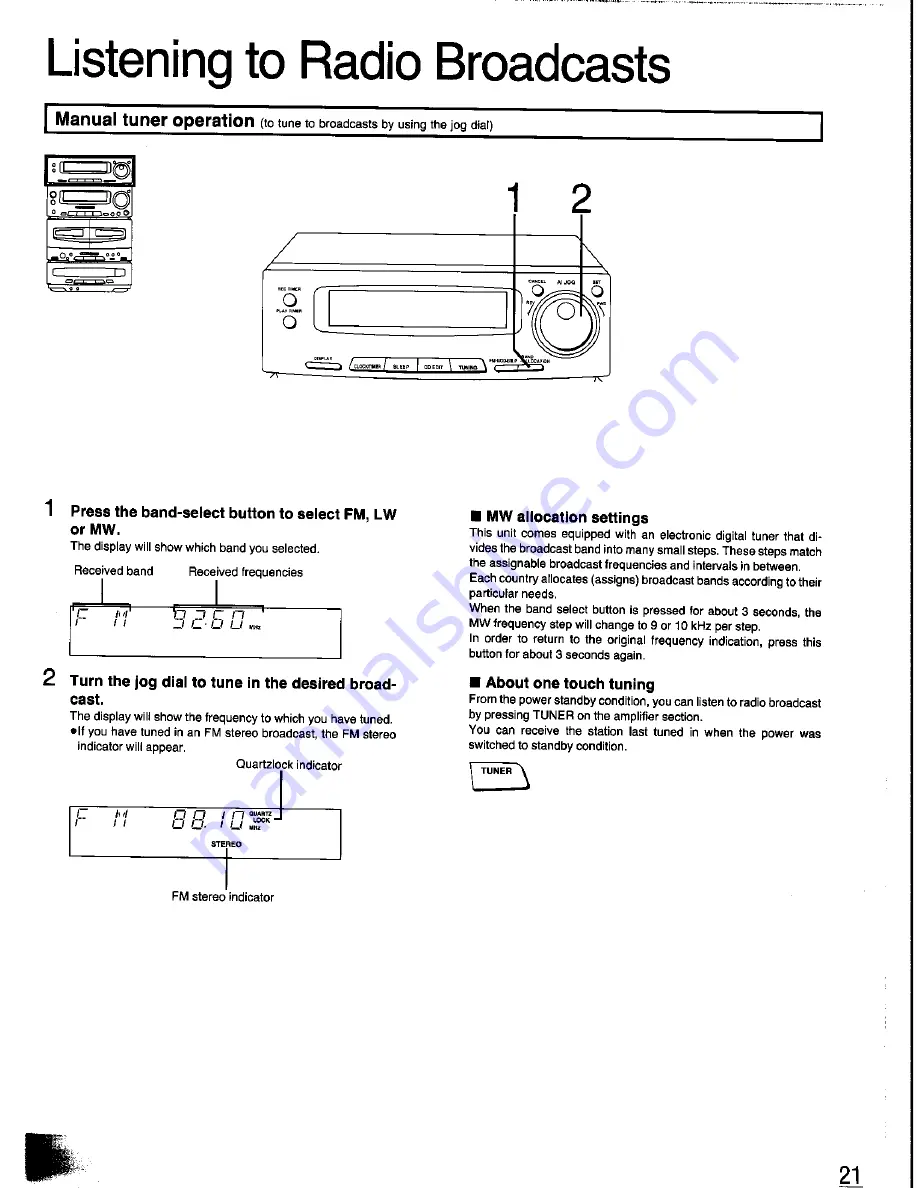 Panasonic SC-CH350 Operating Instructions Manual Download Page 21