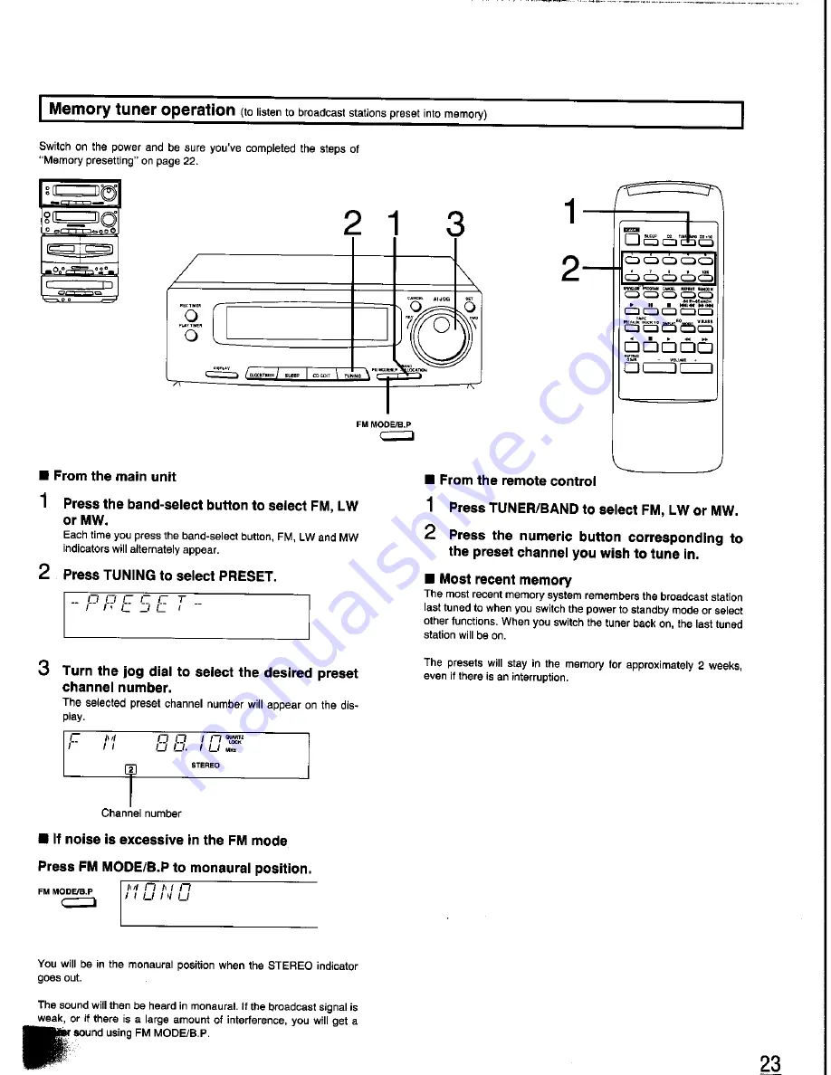 Panasonic SC-CH350 Operating Instructions Manual Download Page 23