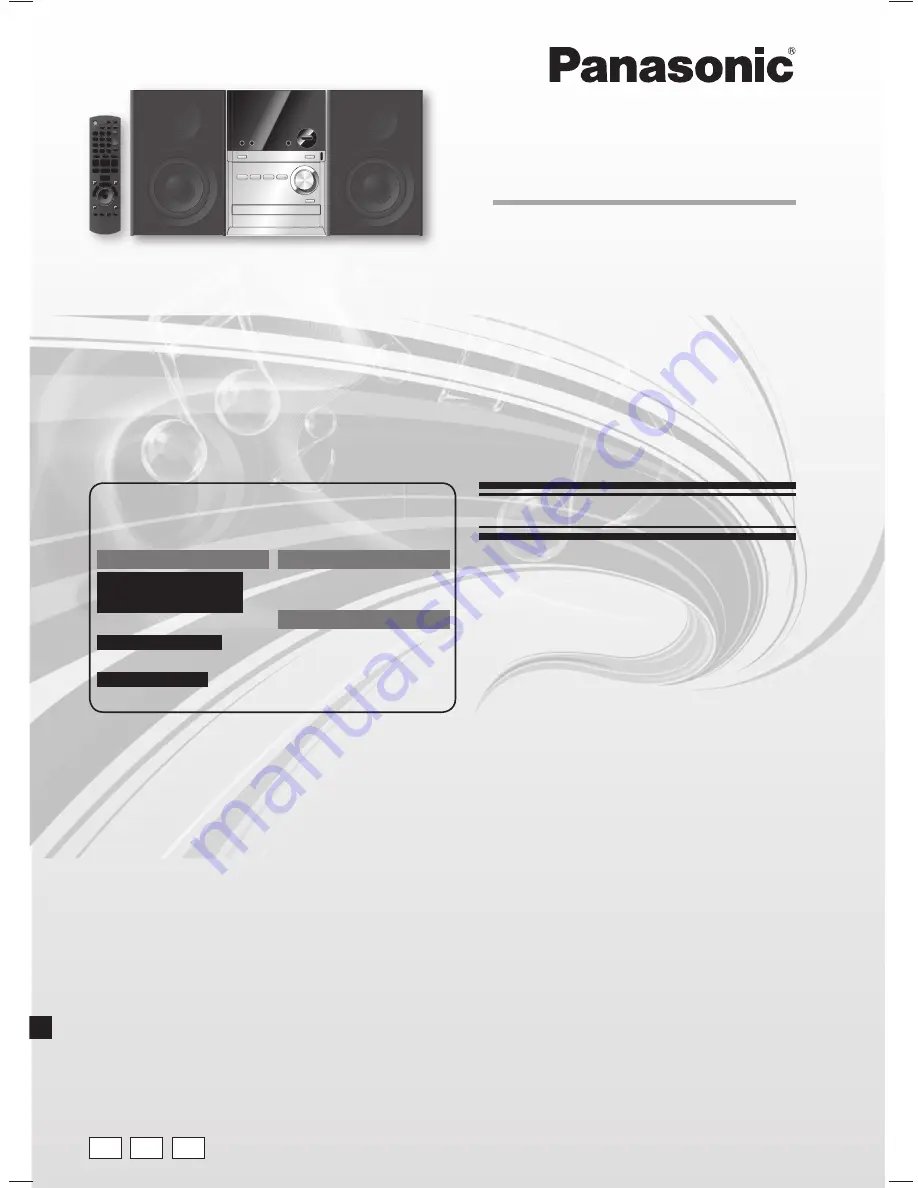 Panasonic SC-PM5 Operating Instructions Manual Download Page 1