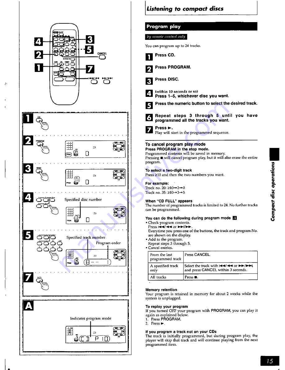 Panasonic SCAK20 - MINI HES W/CD-P Operating Instructions Manual Download Page 15